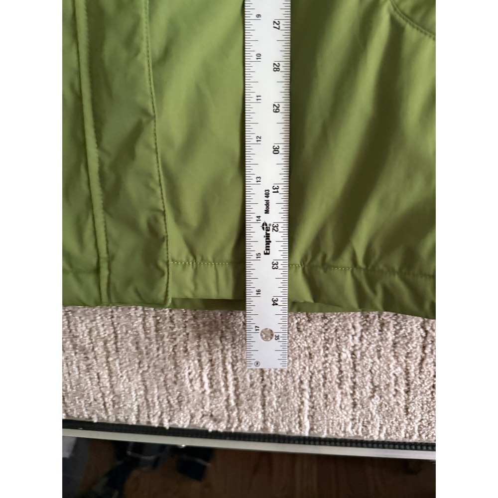 LL Bean Winter Warmer Coat Green Fleece Lined Hooded Parka M Reg 271139 - Picture 4 of 12